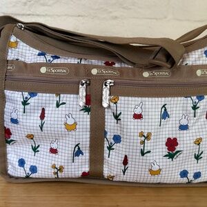 LeSportsac Miffy Garden Floral Large Deluxe Everyday Crossbody Bag (no tags)